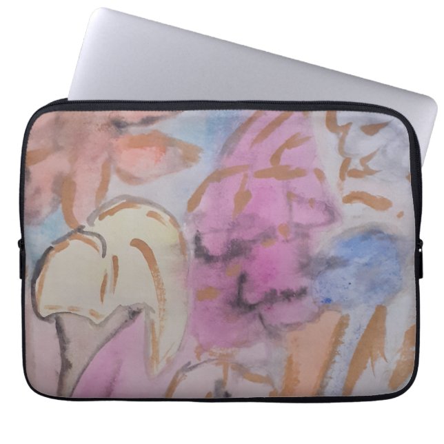Abstrakte Pastete floraler Laptop-Sieb Laptopschutzhülle (Vorderseite)