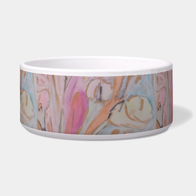 Abstrakte Pastete Keramik Pet Bowl Napf (Vorderseite)