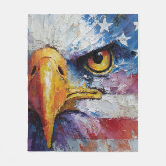 Abstrakte patriotische amerikanische Flagge Weißko Fleecedecke