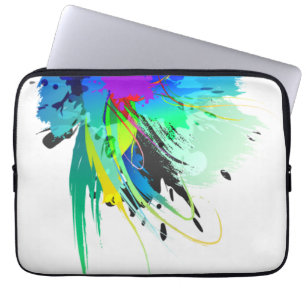 Abstrakte Peacock Paint-Spritzer Laptopschutzhülle