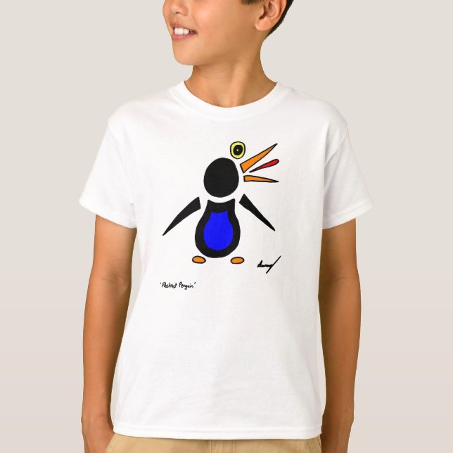 Abstrakte Penguin Kids Basic T - Shirt (Vorderseite)