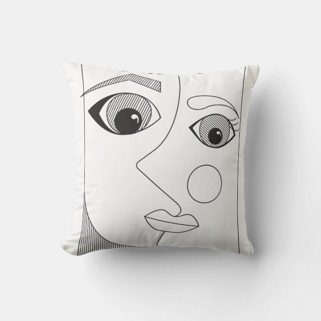 Abstrakte Person Kissen (Vorderseite)