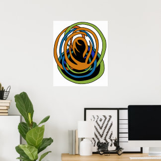 Abstrakte personifizierte Spiralen Poster