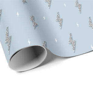 Abstrakte Pfeile minimalistisches Babyblau Geschenkpapier