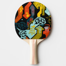 Abstrakte Pfeile Pong Paddles Tischtennis Schläger