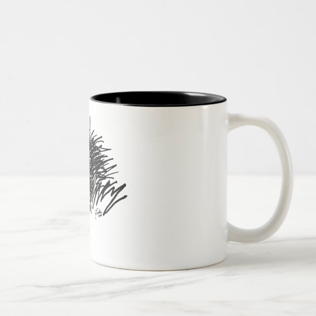 Abstrakte Pferdehaut Zweifarbige Tasse (Rechts)