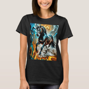 Abstrakte Pferdekunst T-Shirt