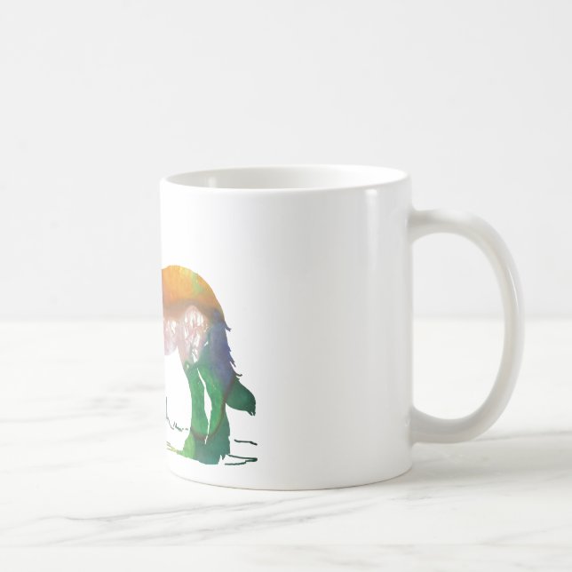 Abstrakte PferdeSilhouette Kaffeetasse (Rechts)