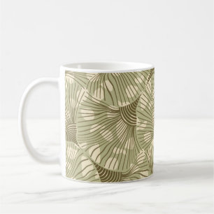 Abstrakte Pflanze nahtlos. Muster,l Kaffeetasse