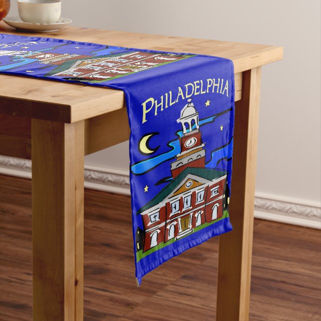 Abstrakte Philadelphia, Tafelübersicht, Mittelgroßer Tischläufer (Beispiel)