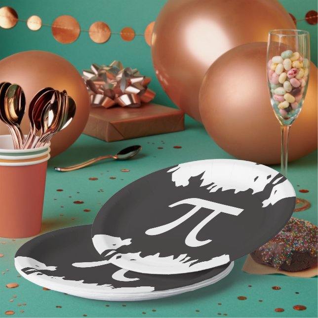 Abstrakte Pi-Symbol-Papiertafel Pappteller (Multi)