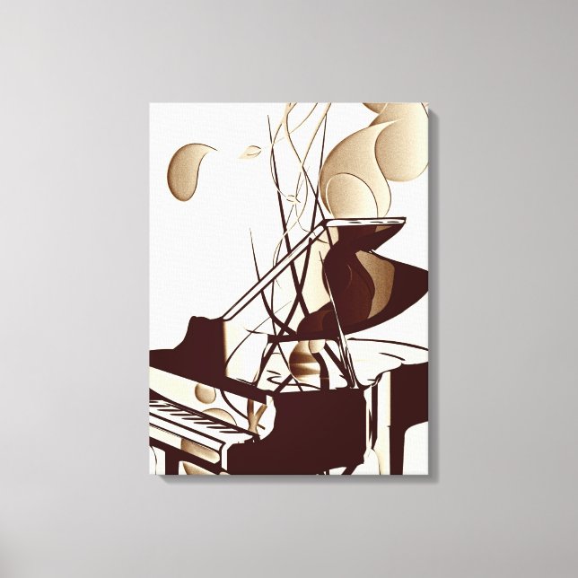 Abstrakte Piano Art Leinwanddruck (Vorderseite)