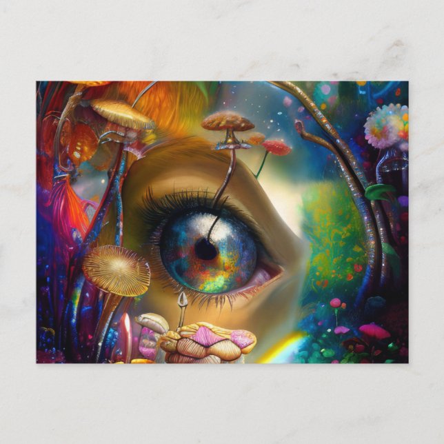 Abstrakte Pilze aus dem Auge Postkarte (Vorderseite)