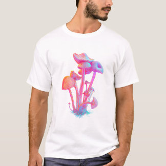 Abstrakte Pilze in Wasserfarbe T-Shirt