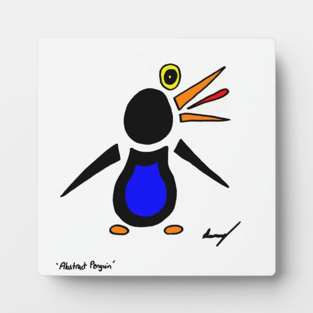 Abstrakte Pinguin Plaque Fotoplatte (Vorderseite)