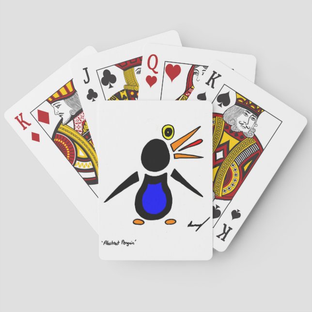 Abstrakte Pinguin-Spielkarten Spielkarten (Rückseite)