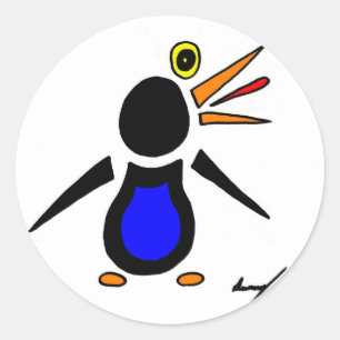 Abstrakte Pinguinkleber - Set von 20 Jahren Runder Aufkleber