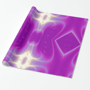 ABSTRAKTE PINK FUCHSIA LICHTWELLEN UND WIRBEL GESCHENKPAPIER