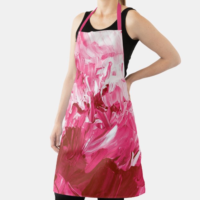 Abstrakte Pink Paint Waves Schürze (InSitu)