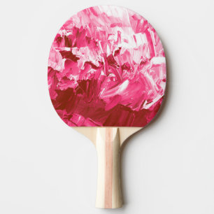 Abstrakte Pink Paint Waves Tischtennis Schläger