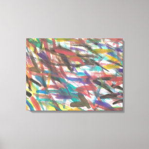Abstrakte Pinselstriche Farbige Leinwand