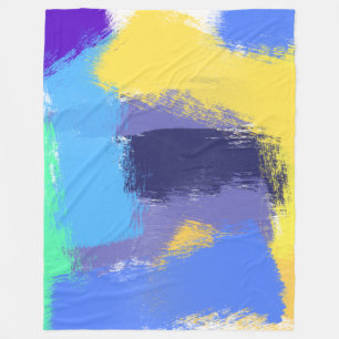 Abstrakte Pinselstriche Fleecedecke