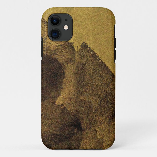 Abstrakte Pinselstriche, gelb braun, schwarz Case-Mate iPhone Hülle (Rückseite)