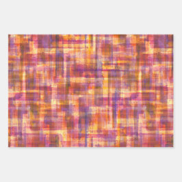 Abstrakte Pinselstriche Geschenkpapier Set