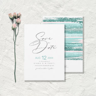 Abstrakte Pinselstriche Hochzeit Wir machen Aquama Save The Date