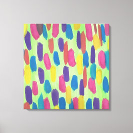 Abstrakte Pinselstriche mit grünen Pinselstrichen Leinwanddruck