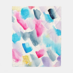 abstrakte Pinselstriche mit handgefertigten Wasser Fleecedecke