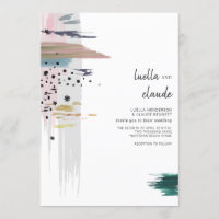 Abstrakte Pinselstriche Moderne Hochzeit