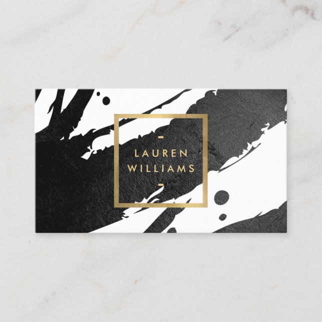 Abstrakte Pinselstriche Visitenkarte (Vorderseite)