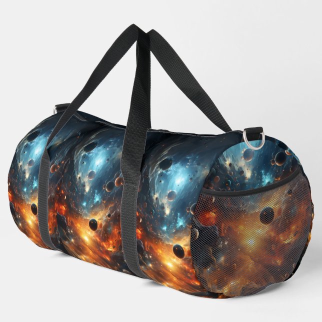 Abstrakte Planeten Duffle Bag (Rechte Ecke)