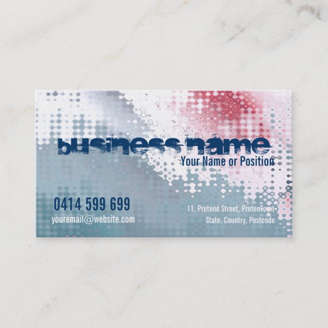 Abstrakte Platinum-Visitenkarte Visitenkarte (Vorderseite)