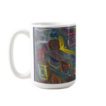 Abstrakte Plätze Kaffeemaschine Tasse