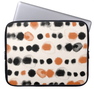 Abstrakte Polka Punkte: Aquarellgeometrie. Laptopschutzhülle