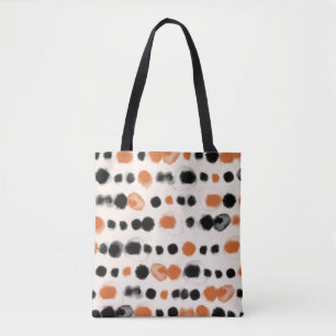 Abstrakte Polka Punkte: Aquarellgeometrie. Tasche