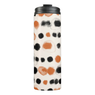 Abstrakte Polka Punkte: Aquarellgeometrie. Thermosbecher
