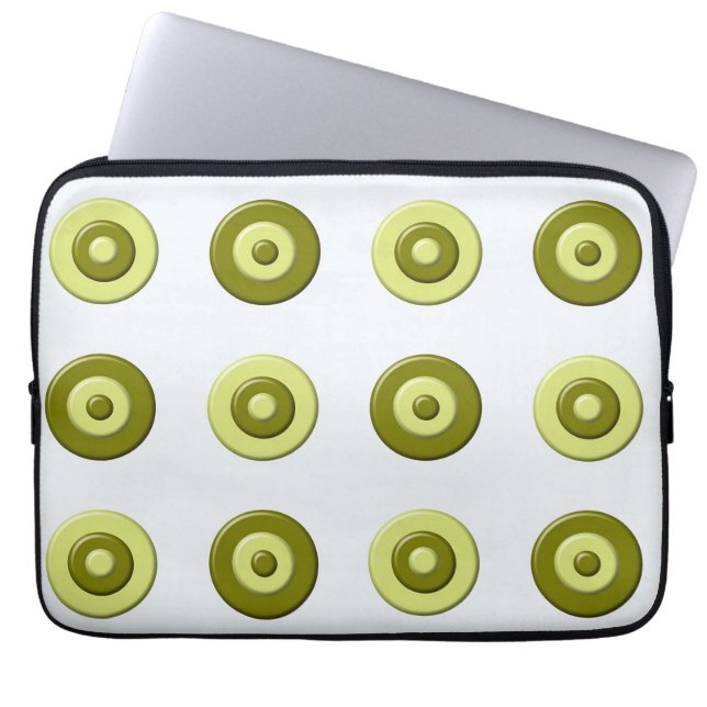 abstrakte Polkapunkte Laptopschutzhülle (Vorderseite)