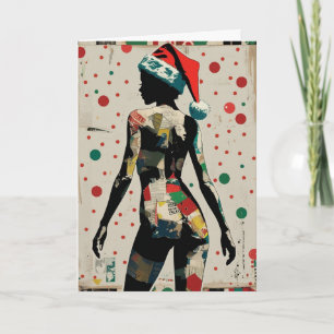 Abstrakte Pop-Art-Frauen-Weihnachtskarte individue Karte
