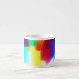 Abstrakte Popart Primäres Regenbogen-Spezialität T Espressotasse