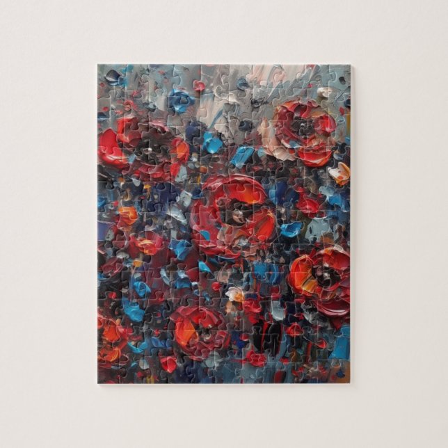 Abstrakte Poppies-Malerei (Vertikal)