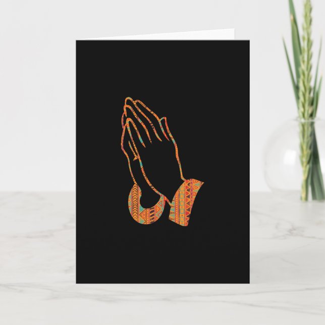 Abstrakte Praying Hands-Illustration Karte (Vorderseite)