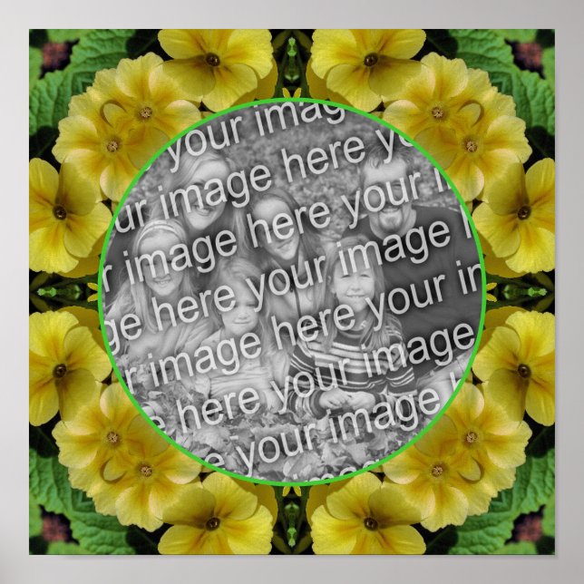 Abstrakte Primrose-Blume Erstellen Sie Ihr eigenes Poster (Vorne)