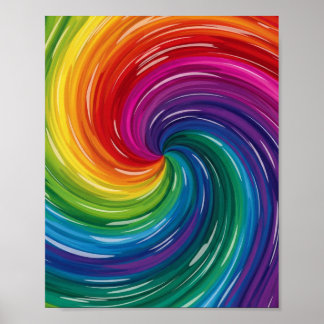 Abstrakte Printwerbung mit dynamischem Swirl Poster