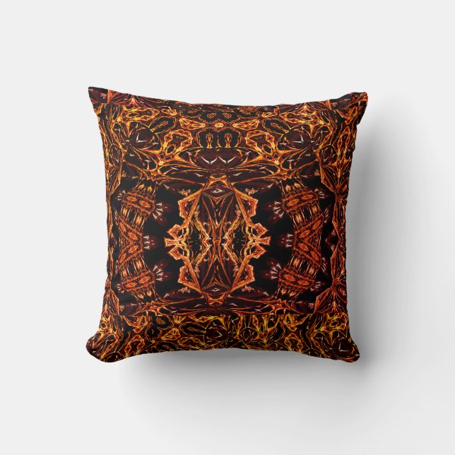 Abstrakte Psychedelic Art Throw Kissen (Vorderseite)
