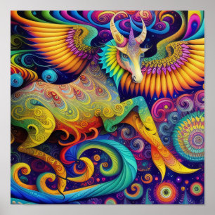 Abstrakte Psychedelik Poster