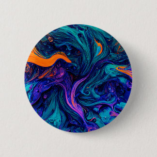 Abstrakte psychedelische Farbwurfkissen Button