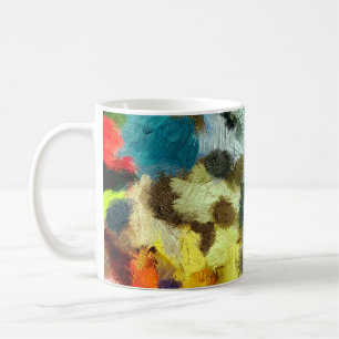 abstrakte psychedelische Grunge-Hintergrundgrafik Kaffeetasse